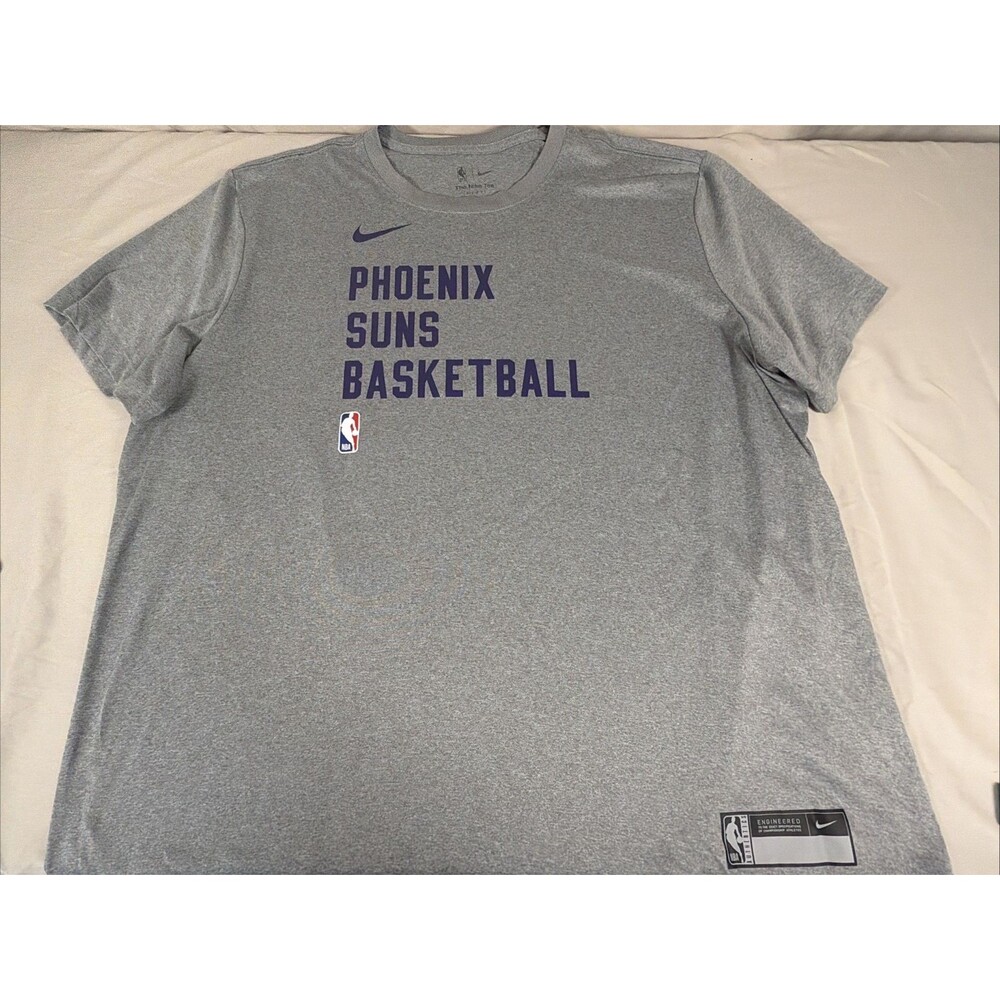 Nike Phoenix Suns Basketball NBA Authentic Dri-FIT T-Shirt Gray Men’s 2XL - Picture 6 of 11